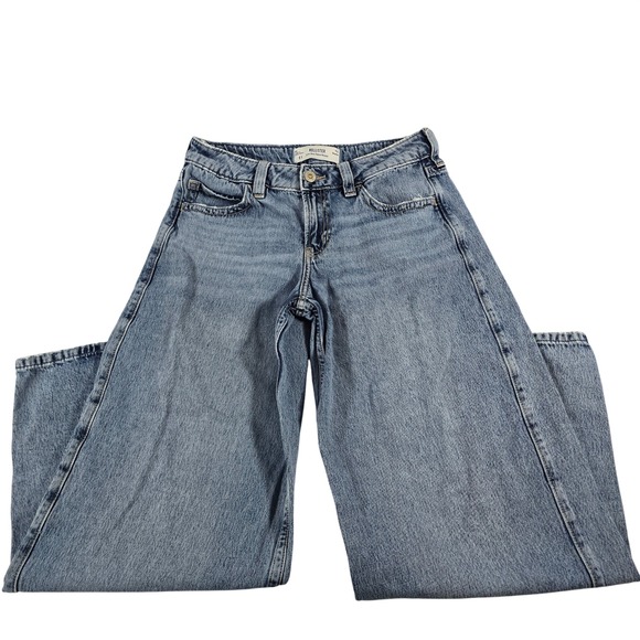 Hollister Denim - Hollister Low-Rise Super Baggy Jeans Medium Wash Blue Denim 6R W28 Regular
